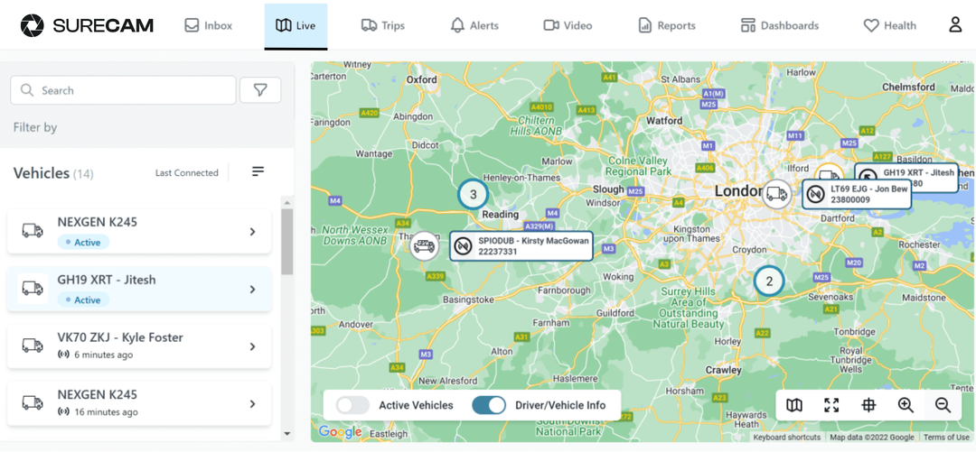 GPS tracking in SureCam VTS-1