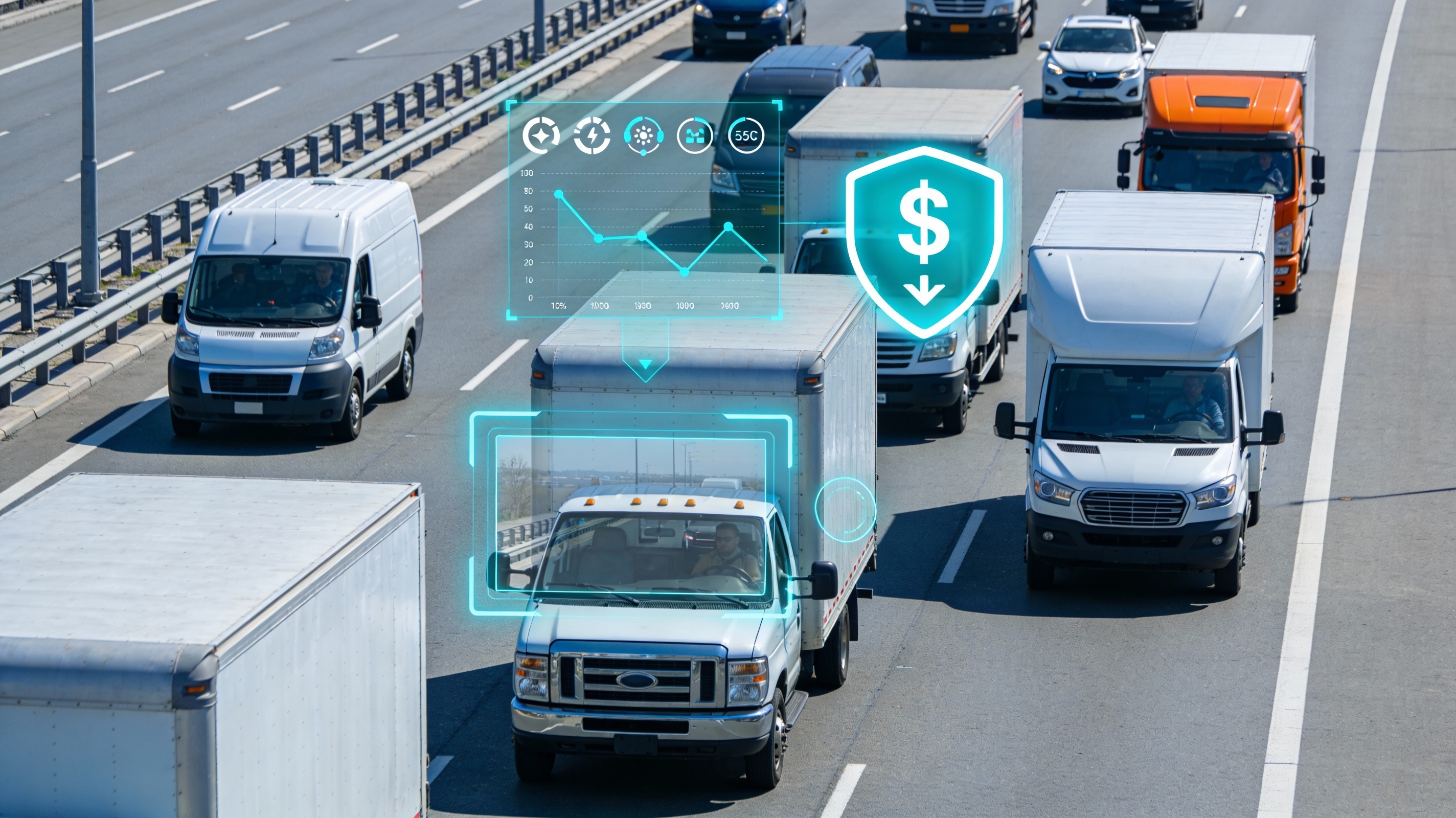 How Fleets Can Save on Insurance Premiums With SureCam Box Truck on Highway